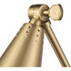 Whitmire 17.75 inch 60 watt Brushed Gold Swingarm Sconce Wall Light