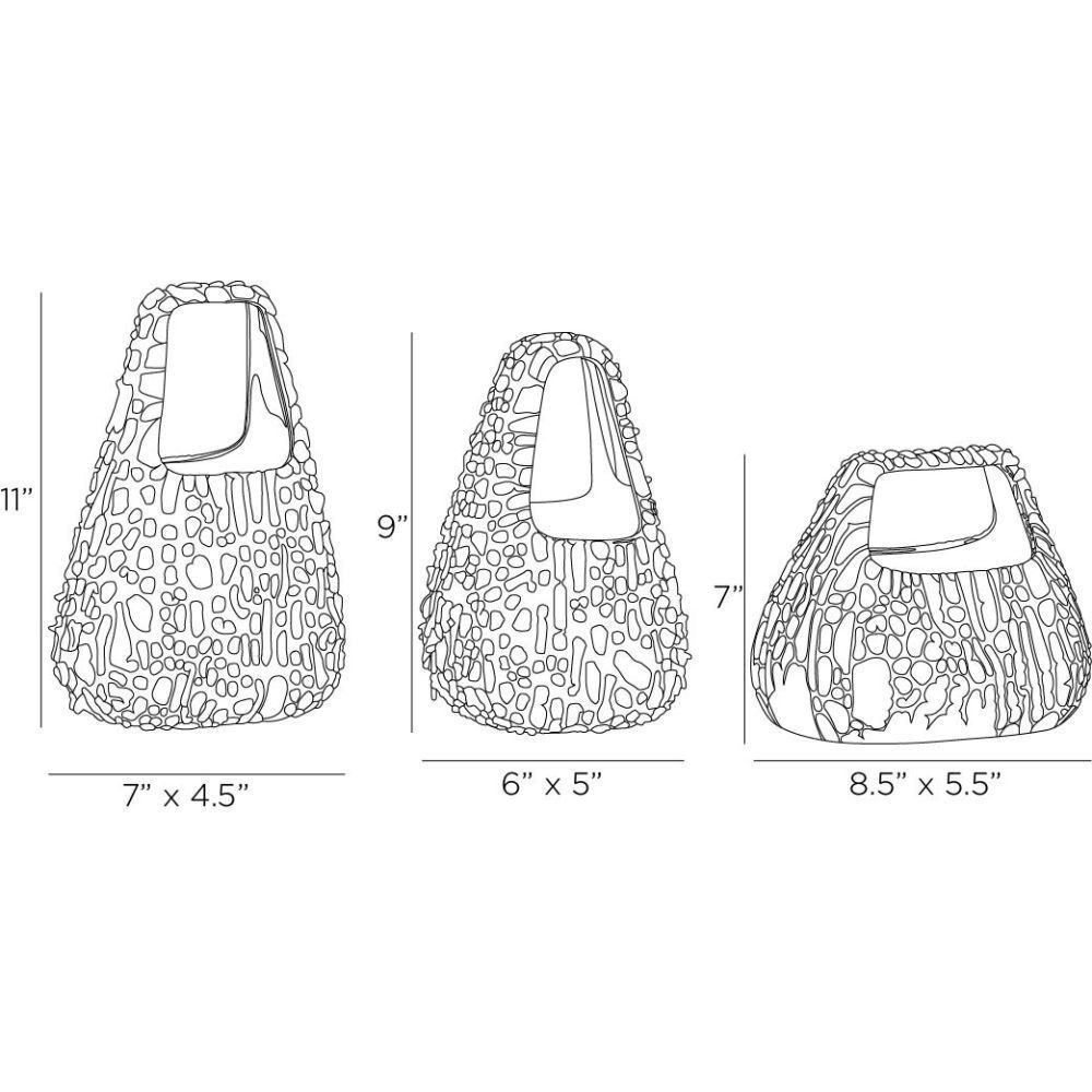 Hedda 8.5 X 7 inch Vases, Set of 3