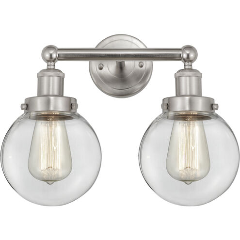 Beacon 2 Light 15.5 inch Brushed Satin Nickel Bath Vanity Light Wall Light