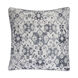 Roxana 22 X 22 inch Light Gray and Navy Throw Pillow