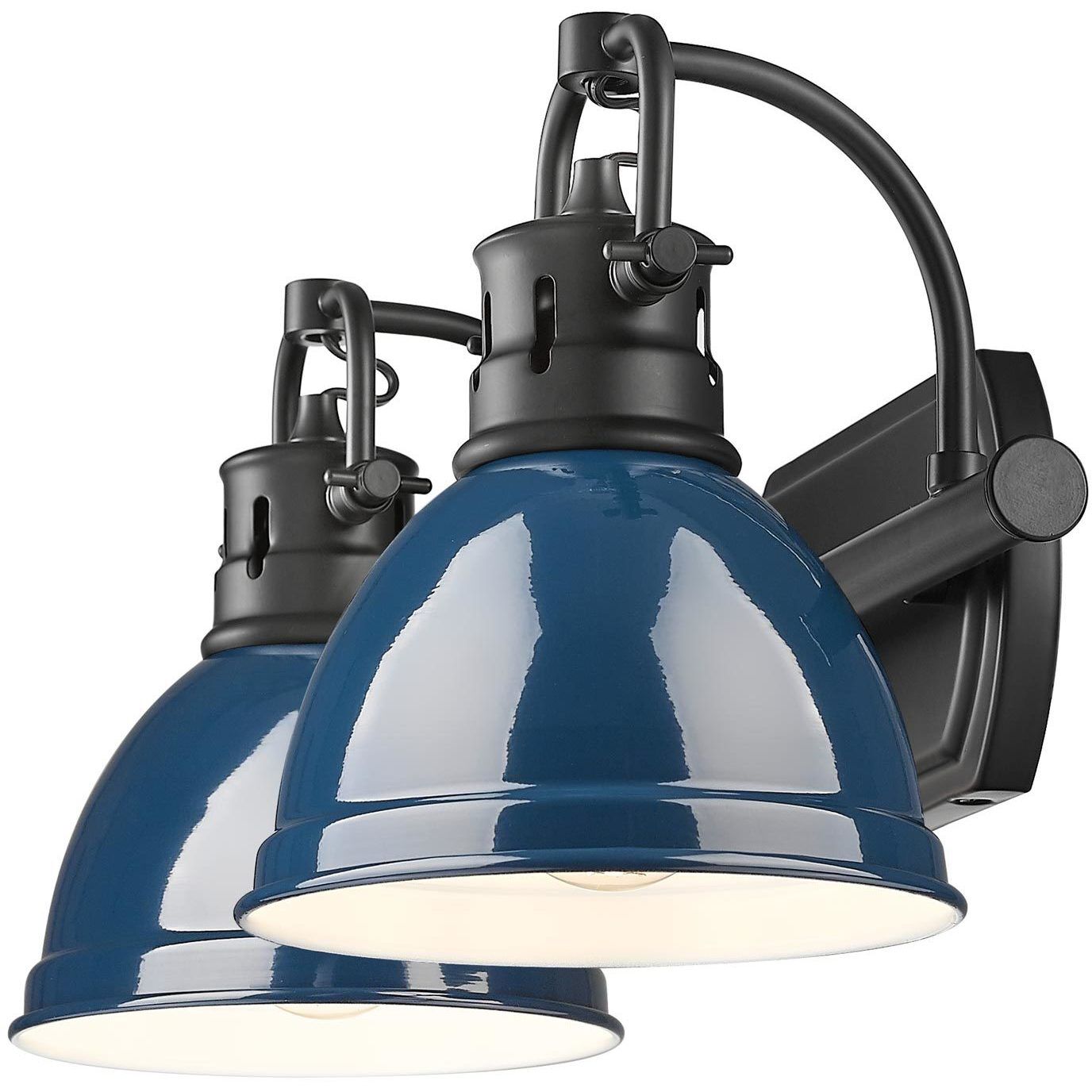 Yep Duncan Vanity Wall Light in Matte Black, Navy