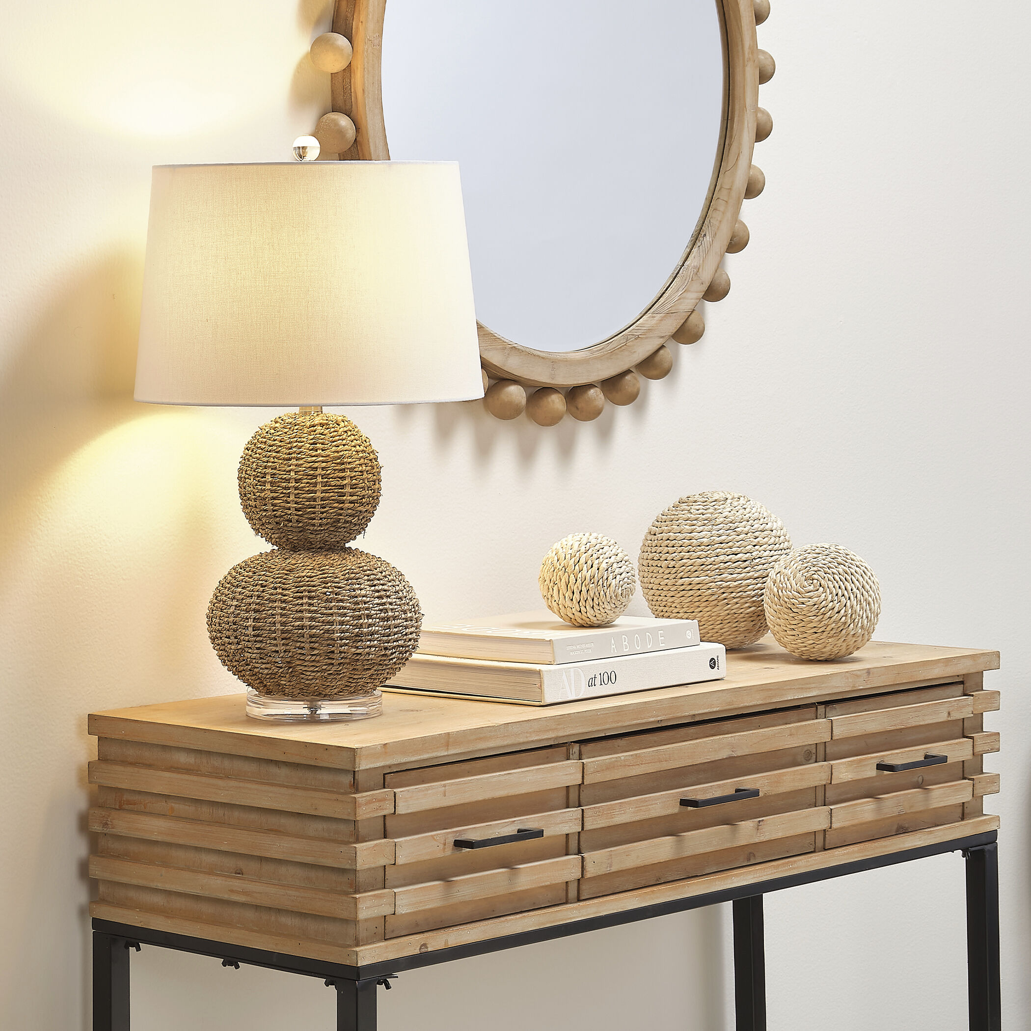 Malibu Natural Decorative Balls, Set of 3