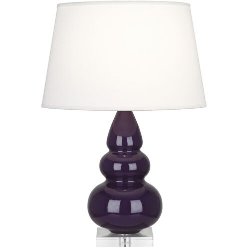Small Triple Gourd 24 inch 150 watt Amethyst Accent Lamp Portable Light in Lucite