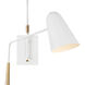 ED Ellen DeGeneres Simon 24.38 inch 60 watt Matte White Pivot Wall Sconce Wall Light