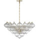 Julie Neill Caselli LED 35.5 inch Gild Basket Chandelier Ceiling Light in Clear Glass