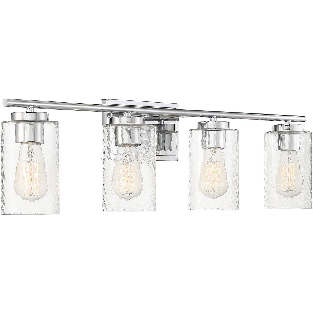 Transitional 4 Light 32 inch Chrome Bathroom Vanity Light Wall Light