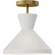 Alora Mood Betty 1 Light 10.25 inch Aged Gold Semi Flush Mount Ceiling Light