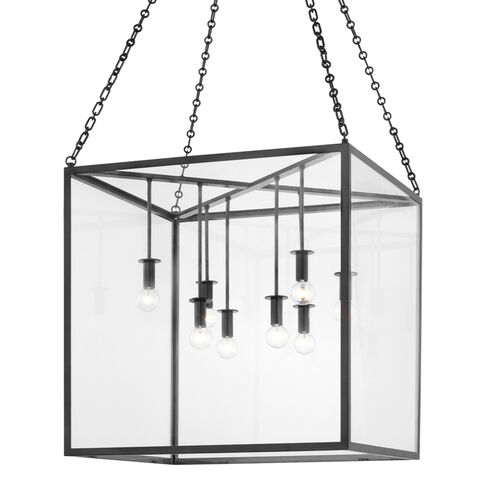 Catskill 8 Light 24 inch Aged Iron Pendant Ceiling Light