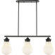 Genesis 3 Light 39 inch Matte Black Island Light Ceiling Light
