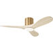 Maverick 44 inch Burnished Brass with Washed White Oak Blades Ceiling Fan