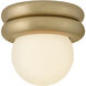 Noa 1 Light 8 inch Lacquered Brass Convertible Flush Mount Ceiling Light