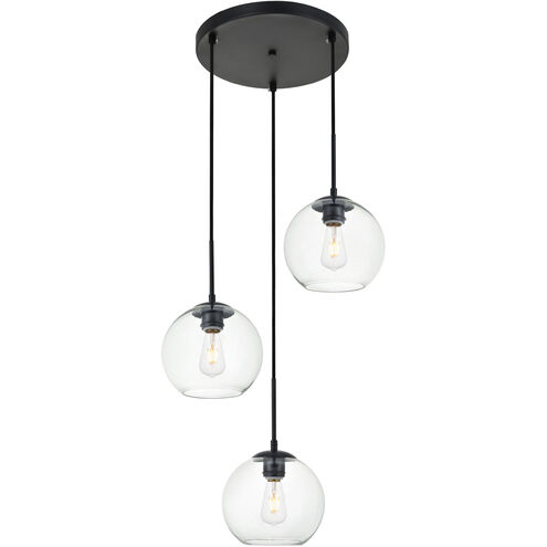 Baxter 3 Light 18 inch Black Pendant Ceiling Light