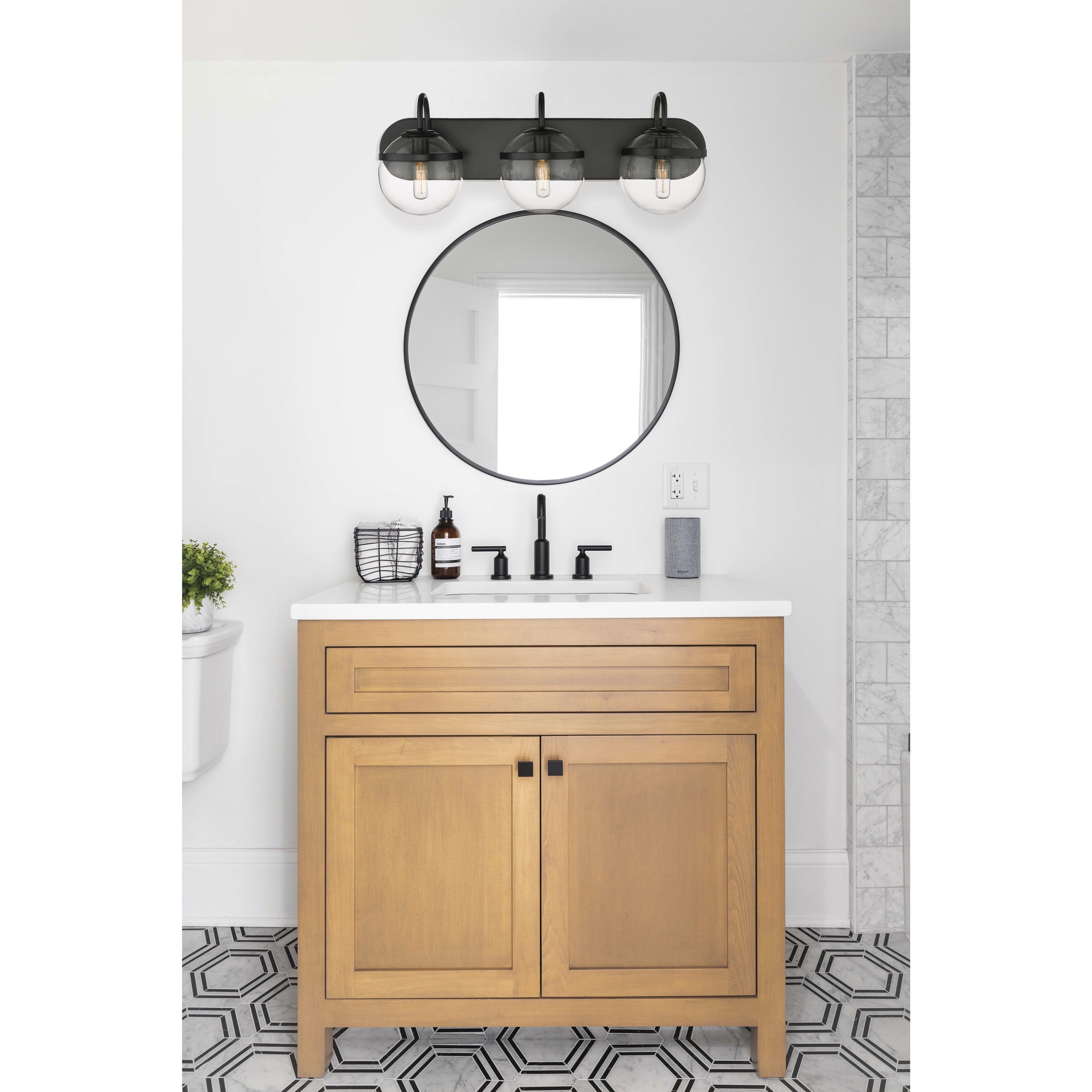 Auralume Sands LED 24 inch Matte Black Bath Vanity Light Wall Light