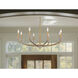 Atella 8 Light 36 inch Ashen Gold Chandelier Ceiling Light