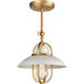 Peggy's Cove Sconce Wall Light in Matte White and Venetian Brass