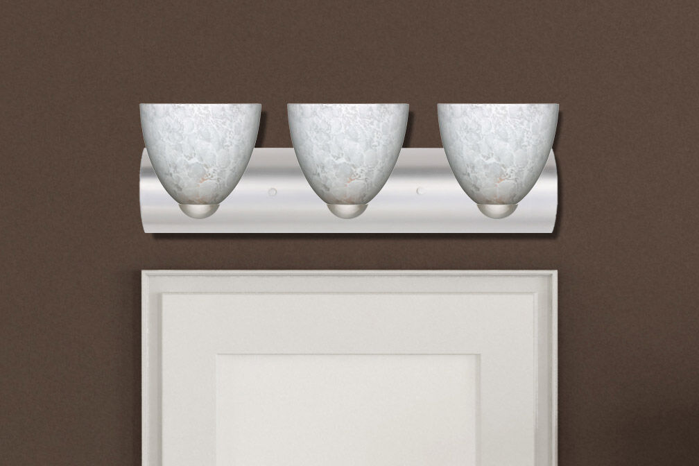 Sasha Ii LED 15 inch Satin Nickel Vanity Lighting Wall Light in Carrera Glass