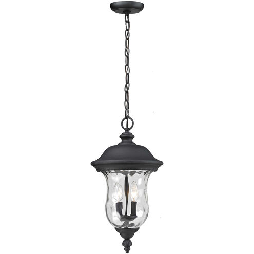 Armstrong 3 Light 12.38 inch Black Outdoor Chain Mount Ceiling Fixture