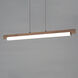 Joist LED 45.25 inch Walnut and Black Linear Pendant Ceiling Light