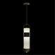 Bond LED 8 inch Black/Gold Pendant Ceiling Light in Bahama Sand Studio Glass