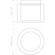 Arezzo 1 Light 9.06 inch Polished Chrome Bathroom Ceiling Light