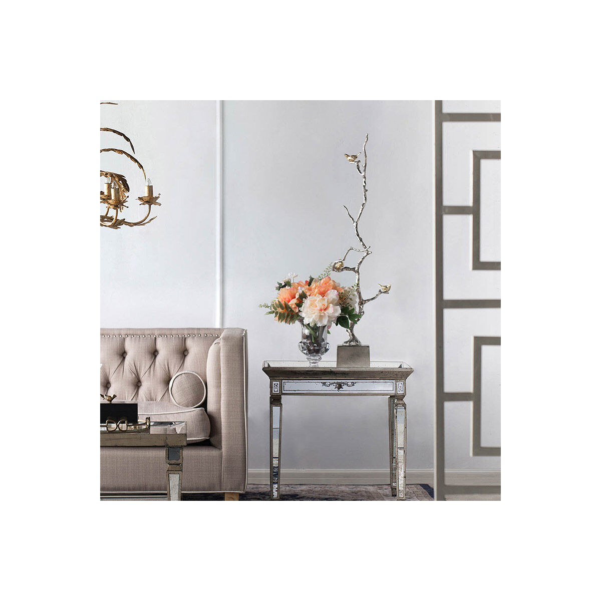 Branch Silver and Gold Decorative Accent in Silver / Gold