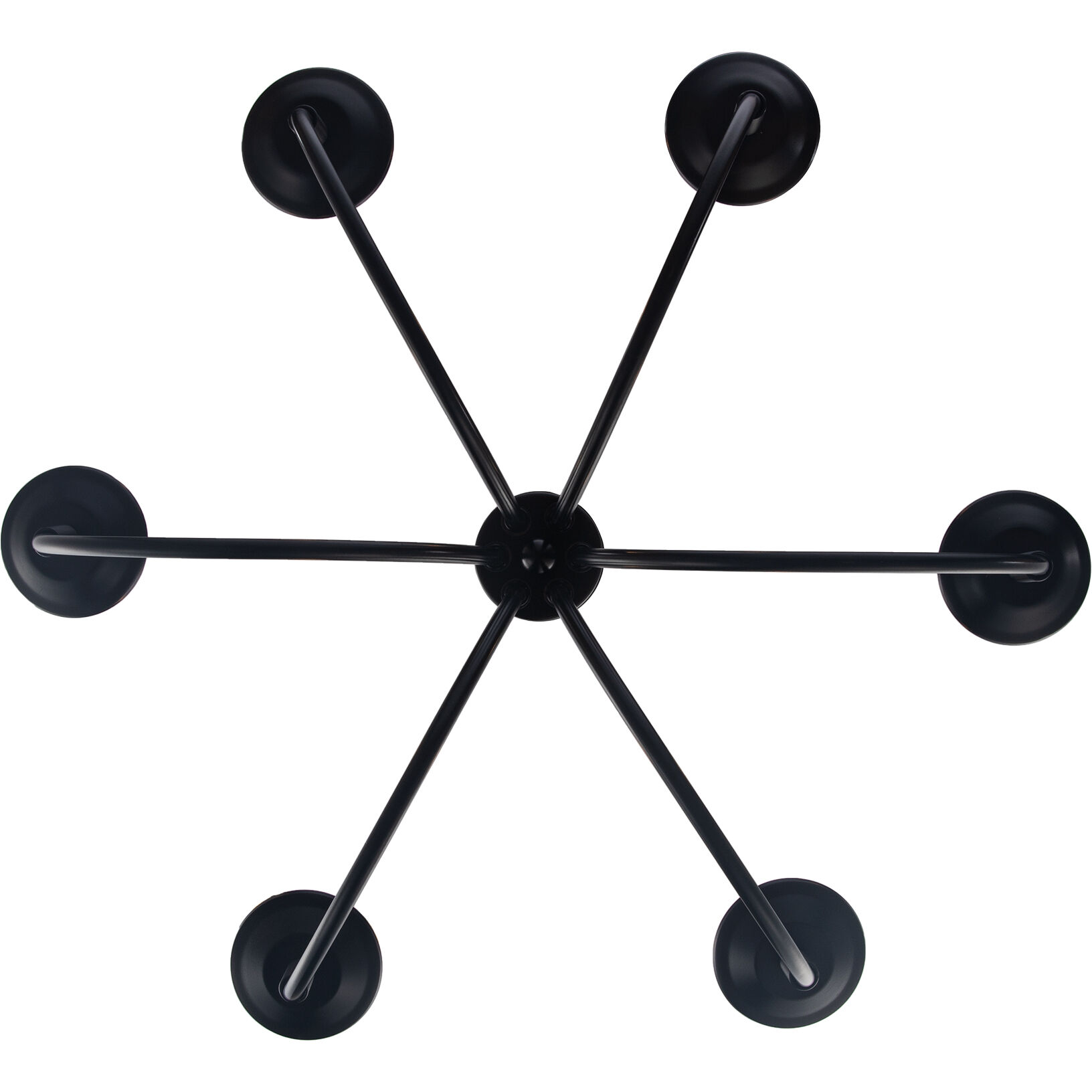 Candle 6 Light 24 inch Black Chandelier Ceiling Light