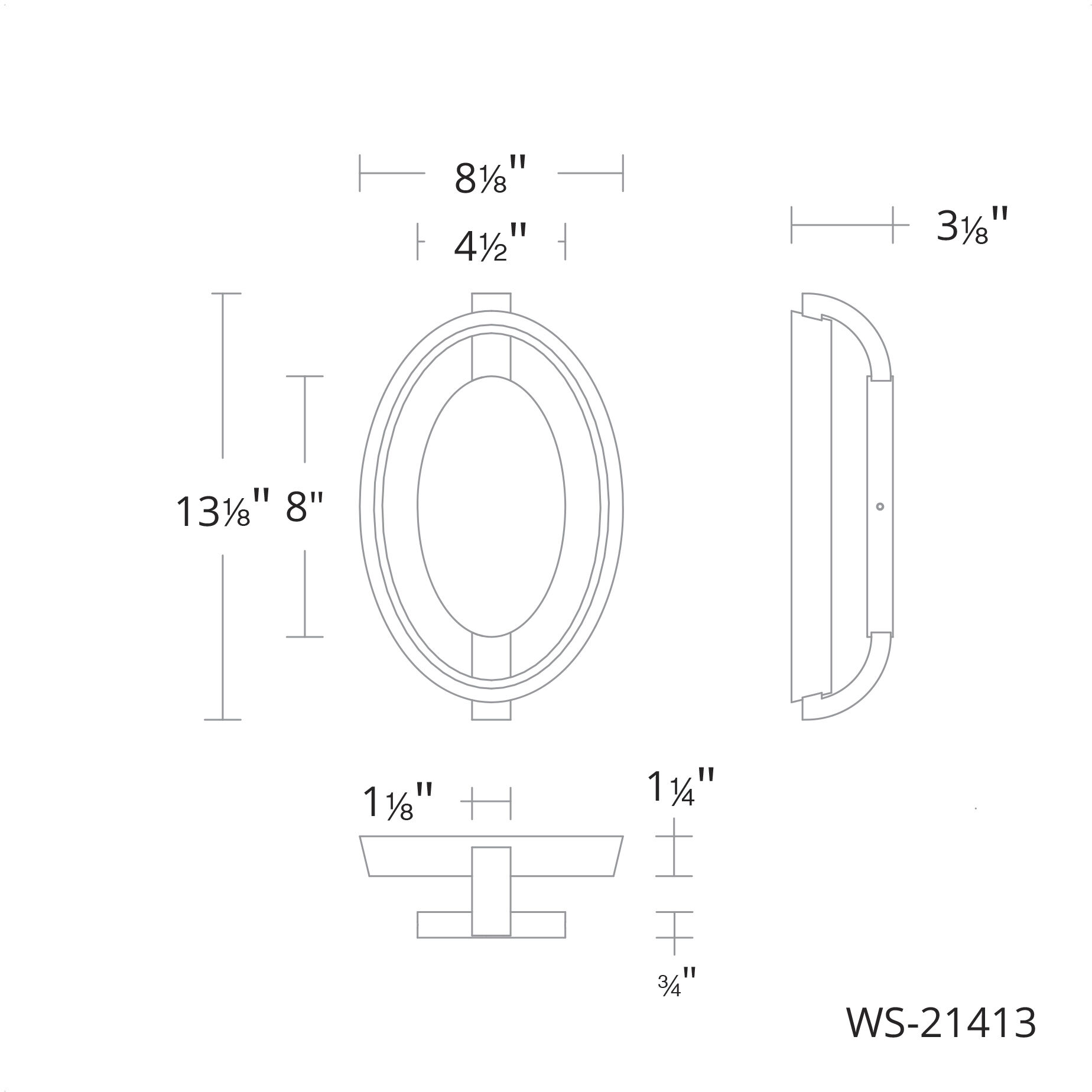 Solitaire Wall Sconce Wall Light in Black, dweLED