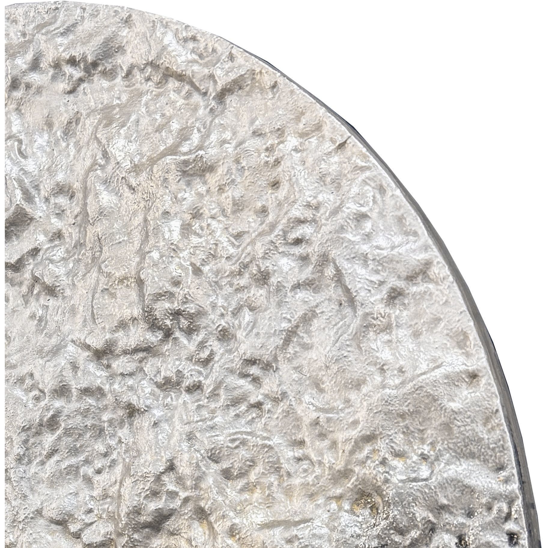 Metallic Mercury White and Gray and Metallic and Neutral Wall Sculpture, The Studio