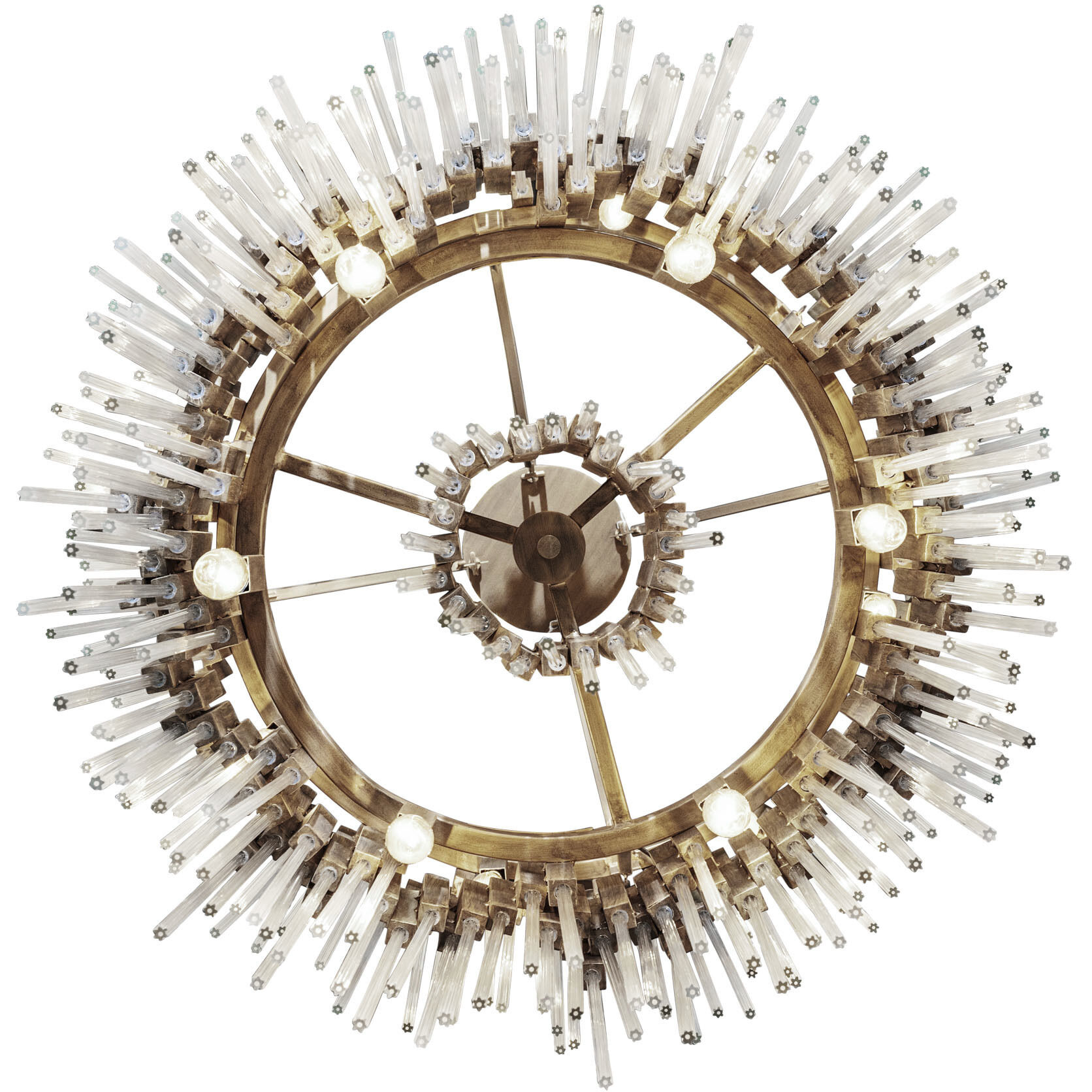 Matrix 6 Light 18.5 inch Havana Gold Pendant Ceiling Light