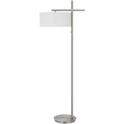 Laval 62 inch 100.00 watt Brushed Steel Floor Lamp Portable Light