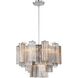 Addis 6 Light 19.75 inch Polished Chrome Chandelier Ceiling Light in Tronchi Glass Autumn