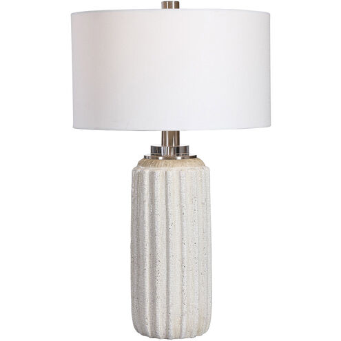Azariah 29 inch 150.00 watt Cream and Beige Crackle Glaze Table Lamp Portable Light