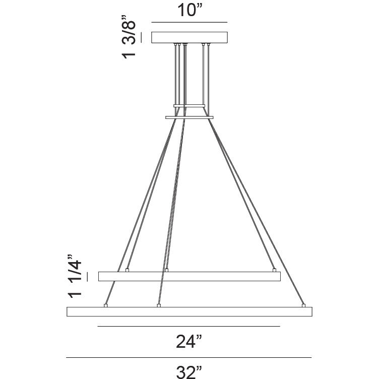 O'hara LED 31.88 inch Matte Black Chandelier Ceiling Light