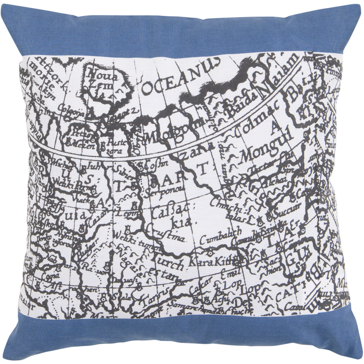 Decorative Pillows 22 inch Denim, White, Black Pillow Kit