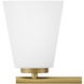 Bri 3 Light 24 inch Lacquered Brass Bath Light Wall Light