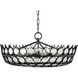 Augustus 6 Light 25.75 inch Satin Black and Clear Chandelier Ceiling Light, Small, Bunny Williams Collection