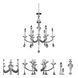 Floridia 6 Light 27 inch Matte Brushed Champagne Gold Chandelier Ceiling Light