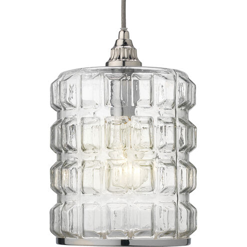Madison 1 Light 9 inch Clear Glass with Silver Hardware Pendant Ceiling Light