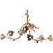 Lowcountry 9 Light Antique Brass and Rose Gold Chandelier Ceiling Light
