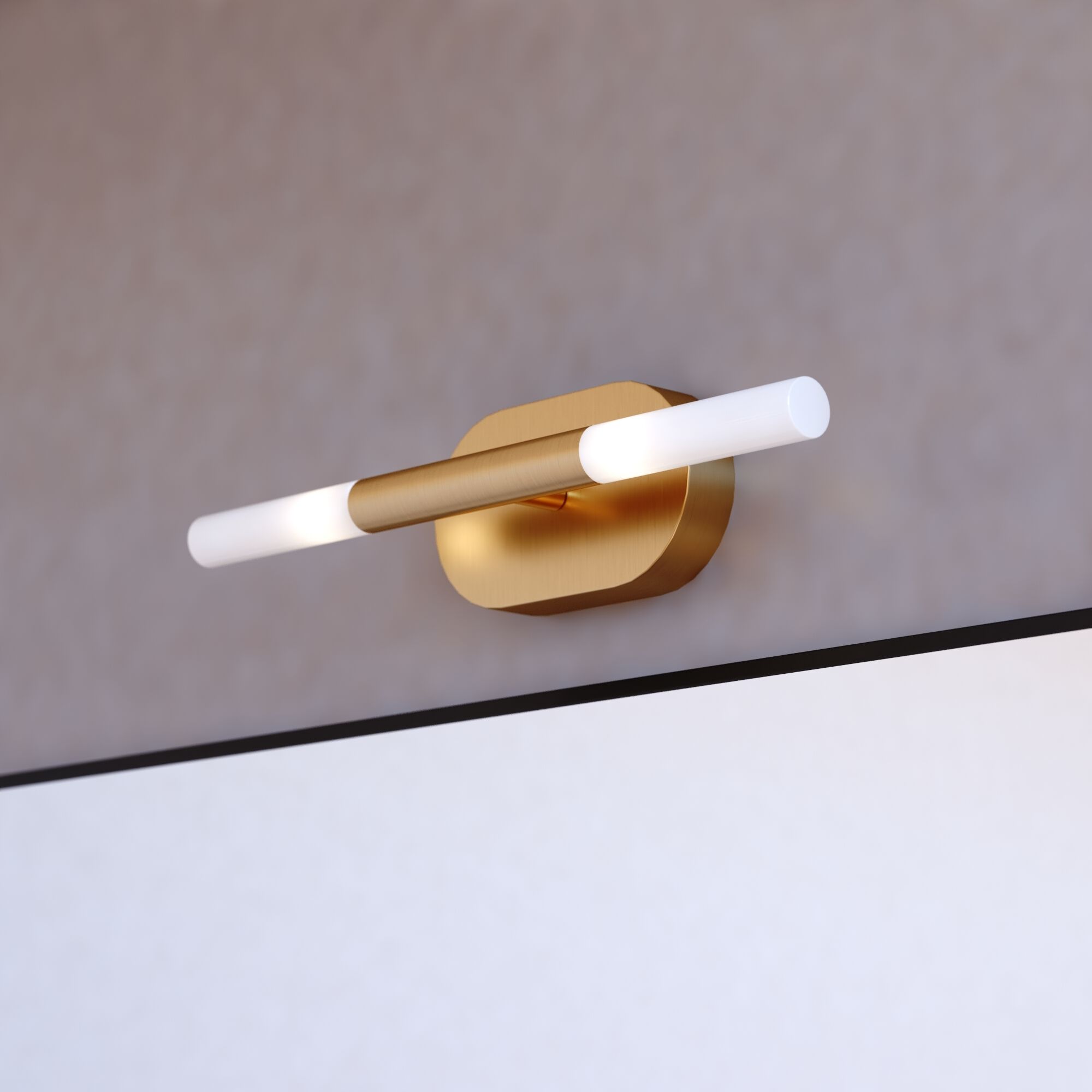 Fulton LED 4.5 inch Satin Brass Bathroom Light Wall Light