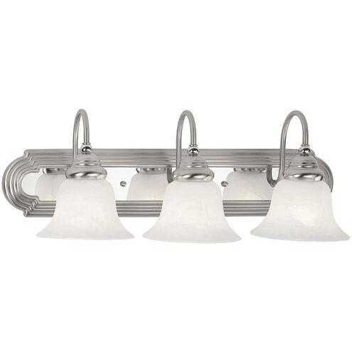 Belmont 3 Light 24 inch Brushed Nickel Bath Vanity Wall Light in Brushed Nickel with Chrome Insert