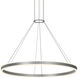 Double Corona LED 47.25 inch Bright Satin Aluminum Pendant Ceiling Light