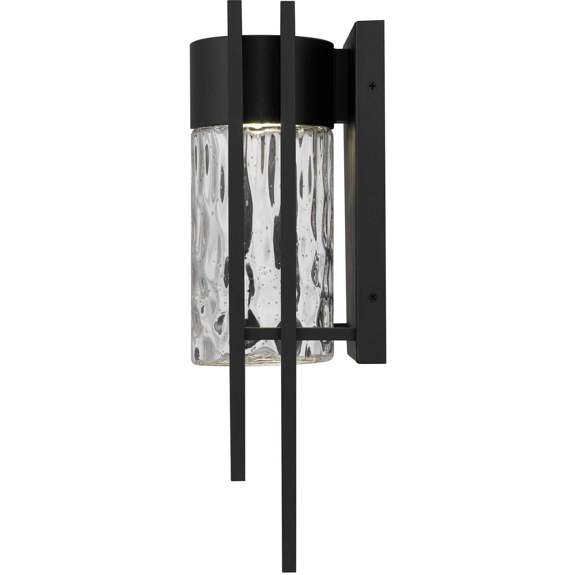 2 Step LED 15 inch Sand Black Outdoor Wall Sconce