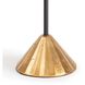 Parasol 29 inch 100.00 watt Gold Leaf Table Lamp Portable Light