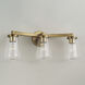 Aaron 3 Light 24.25 inch Aged Brass Vanity Light Wall Light