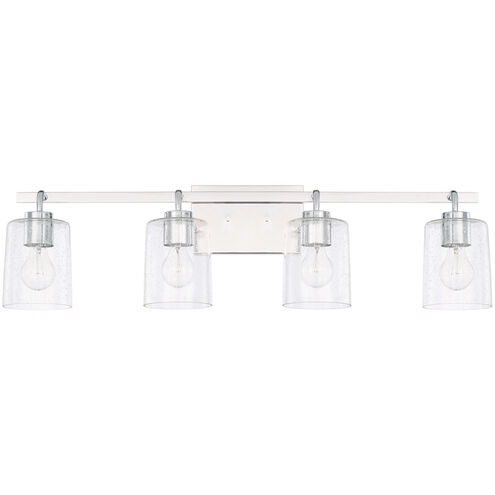 Greyson 4 Light 35 inch Chrome Vanity Light Wall Light