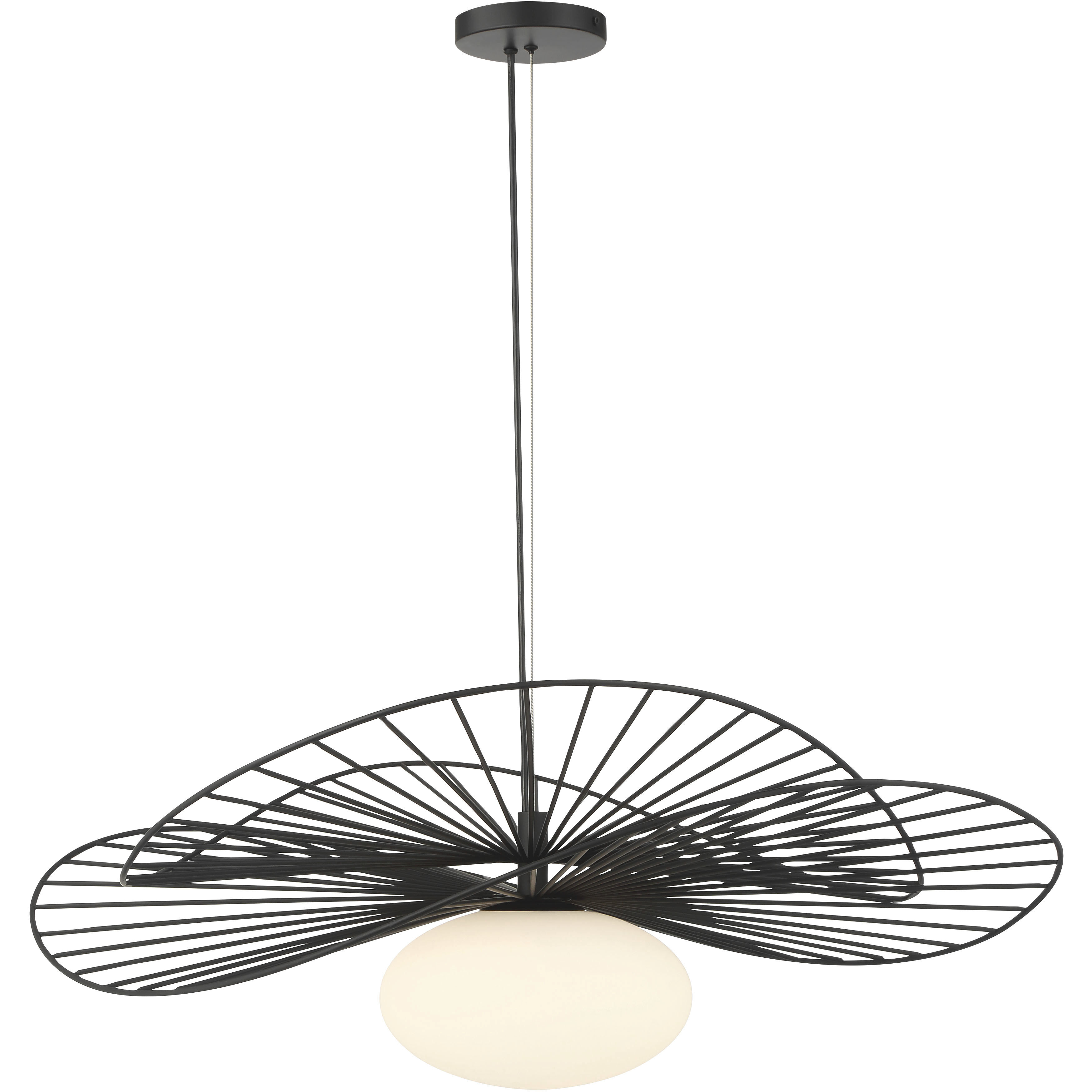 Langley 1 Light 32.25 inch Dark Matte Black Pendant Ceiling Light