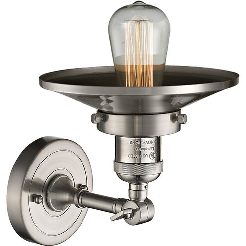 Franklin Restoration Railroad LED 8 inch Brushed Satin Nickel Semi-Flush Mount Ceiling Light, Franklin Restoration