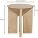 Nekko 18 X 16.5 inch Natural Accent Table