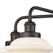 Oxford 5 Light 24.5 inch Oil Rubbed Bronze Chandelier Ceiling Light in Matte White Glass